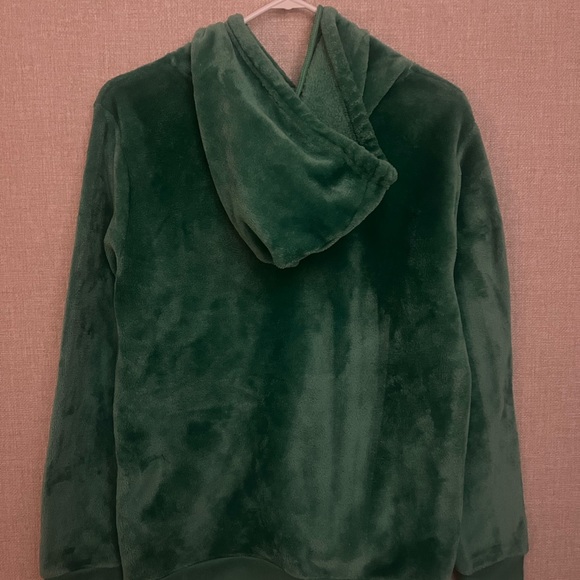 Griswold family Christmas green velour sweatshirt with hood. - Picture 4 of 4